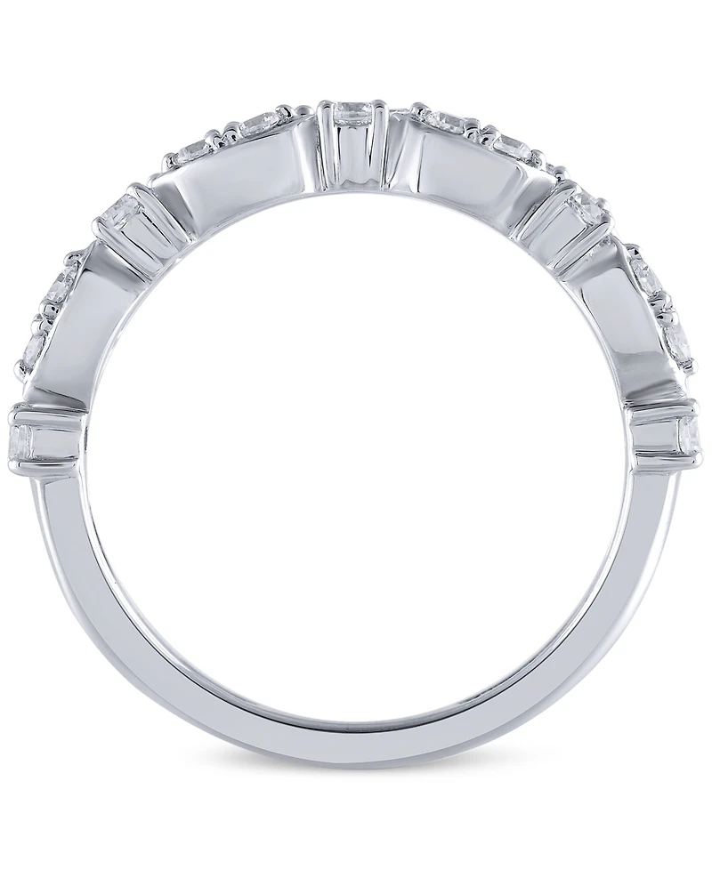 Diamond Double-Row Band (3/4 ct. t.w.) in 14k White Gold