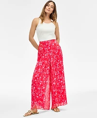 I.n.c. International Concepts Women's Floral-Print Chiffon Wide-Leg Pants, Exclusively at Macy's
