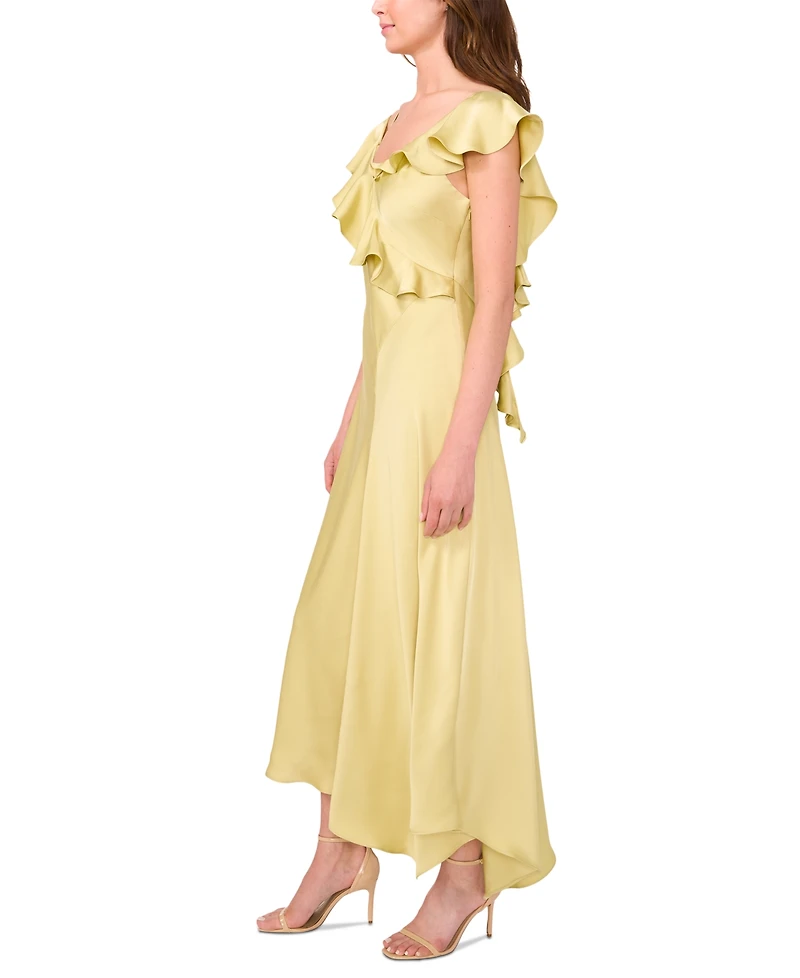 Parker Women's The Bridgette Ruffle-Trim Asymmetric-Hem Dress