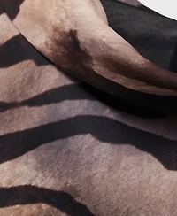Mango Women's Short Satin Animal Print Dress