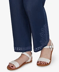 Ruby Rd. Petite Eyelet Embroidered Dark Bootcut Jeans