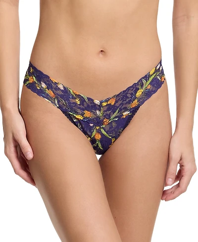 Hanky Panky Women's Printed Signature Lace Low Rise Thong