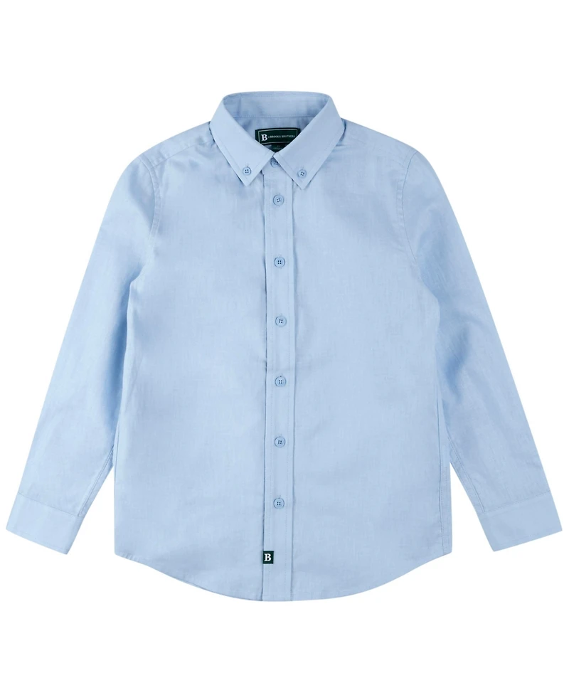 B By Brooks Brothers Big Boys Long Sleeve Oxford Shirt