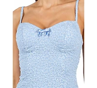 B Darlin Juniors' Floral Jacquard Bodycon Dress