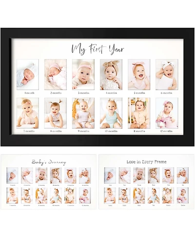 Nova Baby's First Year Photo Frame, 12 Months Newborn Baby Picture Monthly Birthday Milestone Collage