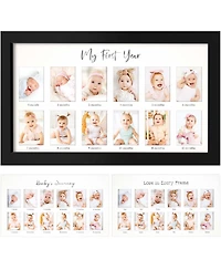 Nova Baby's First Year Photo Frame, 12 Months Newborn Baby Picture Monthly Birthday Milestone Collage