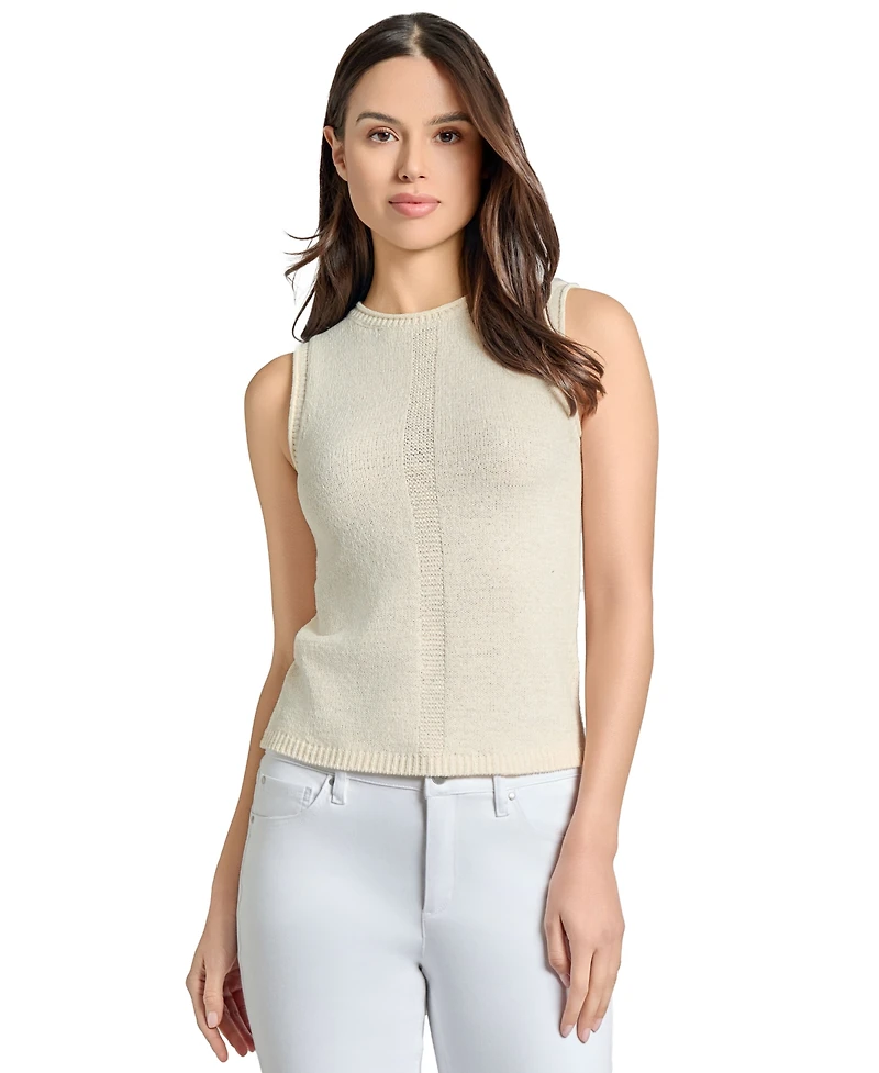 Jones New York Women's Roll-Neck Sleeveless Sweater