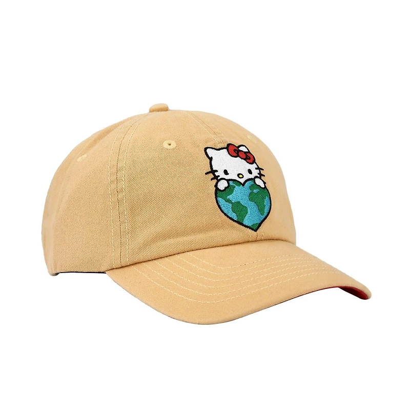 Hello Kitty Embroidered Canvas Cotton Twill Dad Hat