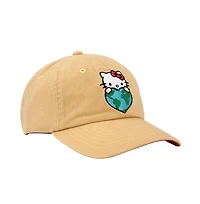 Hello Kitty Embroidered Canvas Cotton Twill Dad Hat