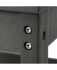 7-Piece Hdpe Outdoor Rectangular Patio Dining Table Set with Side Chairs