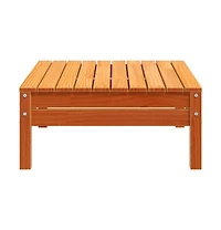 Patio Footstool Wax Brown Solid Wood Pine