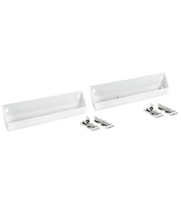 Rev-a-Shelf 14" Kitchen Sink Front Tip Out Accessory Trays, White, 6572-14-11-52