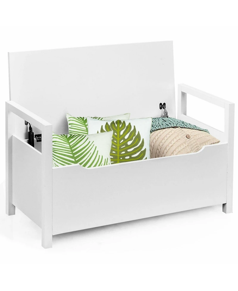 Shoe Storage Bench with Cushion Seat for Entryway