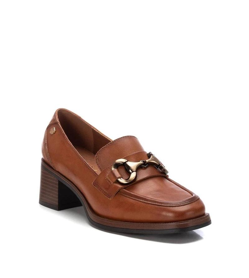 Carmela Leather Collection Women's Heeled Moccasins by Xti