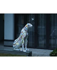 Modern Resin Leopard Sculpture, Large Home Decor