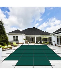 Pool Safety Cover for 20x40ft Rectangular Pools, with Step, High-Strength Mesh, Excellent Drainage