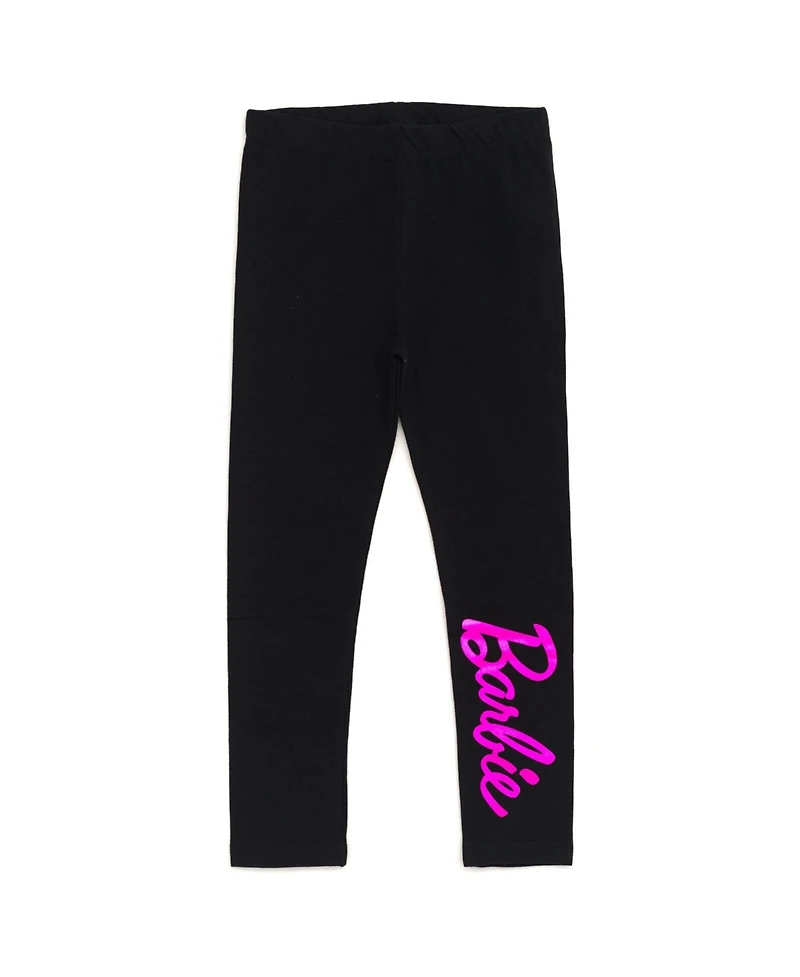 Barbie Girls Metallic Print Peplum T-Shirt and Pants