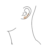 Bling Jewelry Trendy Angel Wing Feather Ear Cuff Cartilage Earrings Rose Gold Silver Plated