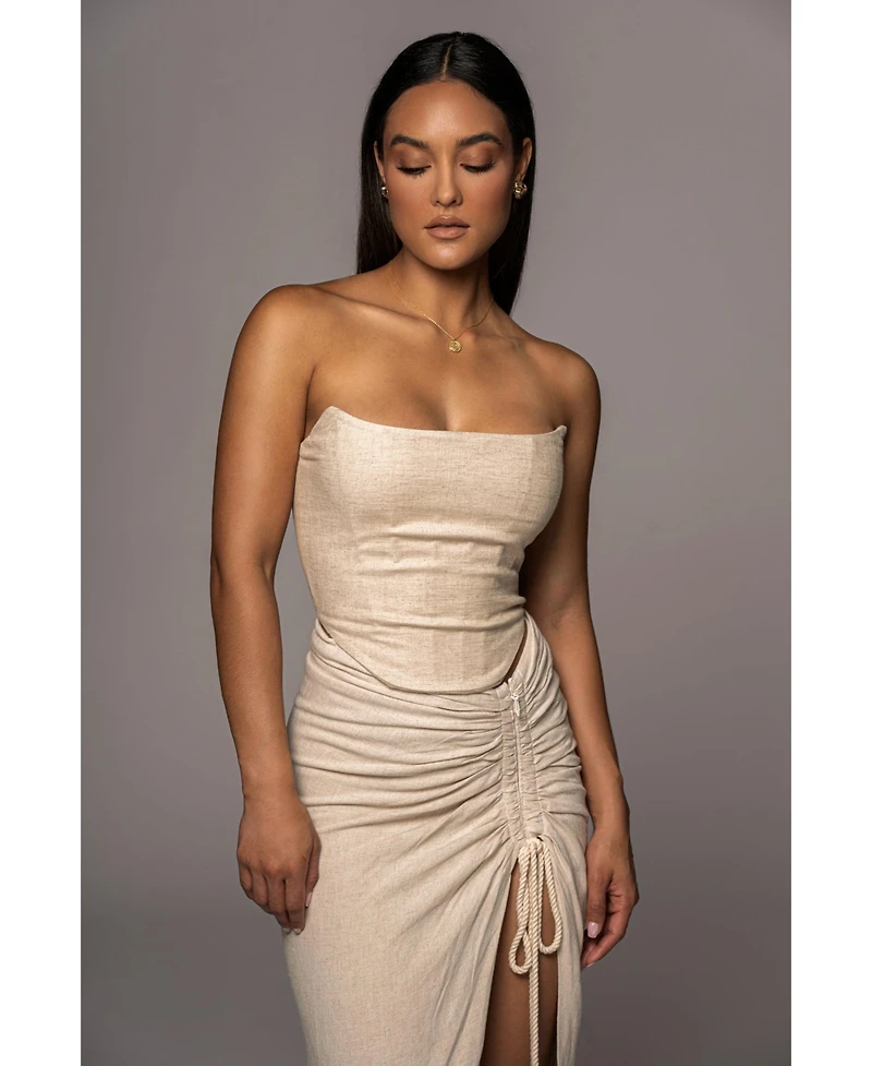 Jluxlabel Women's Fenix Reversible Linen Corset