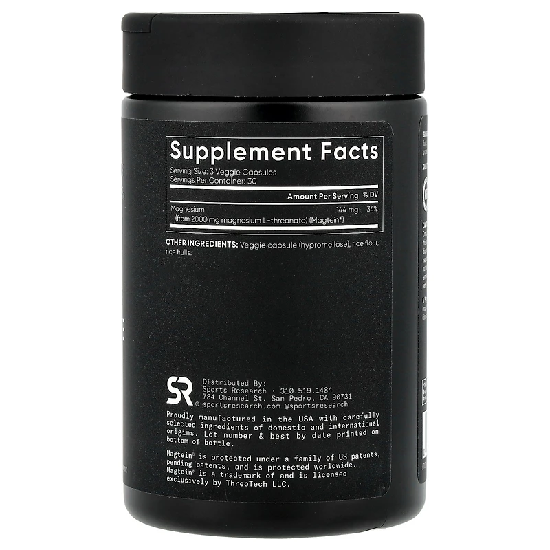 Sports Research Magtein Magnesium L-Threonate