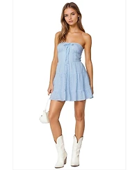 Edikted Women's Liora Lacey Cotton Mini Dress