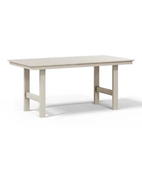 7-Piece Hdpe Outdoor Rectangular Patio Dining Table Set