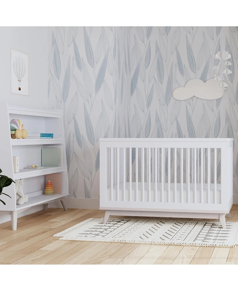 Westwood Design Rowan Modern Wood Cottage Crib in Ash Linen White Finish
