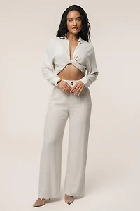 Jluxlabel Women's Soho Front Tied Woven Top