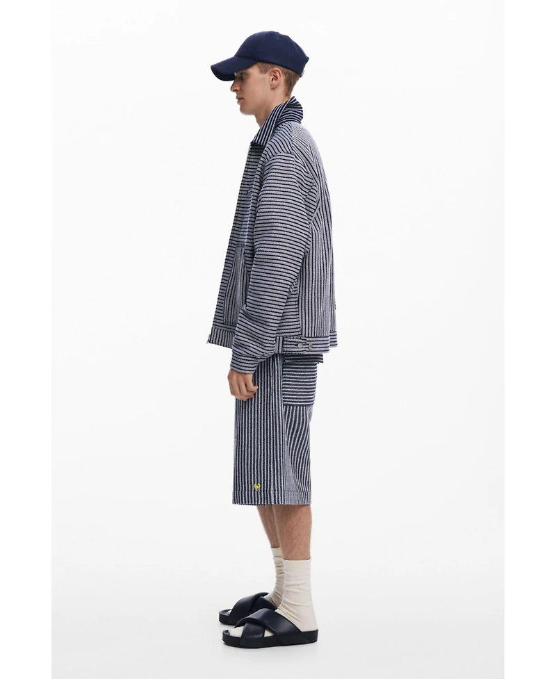 Desigual Men's Baggy striped Bermuda shorts