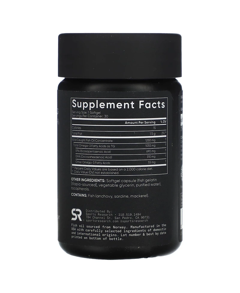 Sports Research Omega-3 Fish Oil Triple Strength