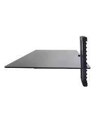 ProMounts Durable Single Glass Av Wall Shelf, Supports up to 17.6lbs Max Weight