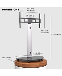 ProMounts Rolling Tv Stand with Swivel for 32"-72" Screens Holds up to 88lbs.