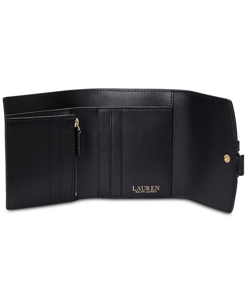 Lauren Ralph Lauren Pebbled Leather Small Cameryn Flap Wallet