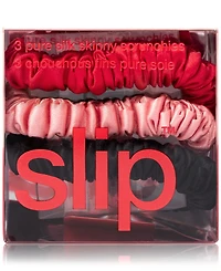 Slip -Pc. Pure Silk Skinny Scrunchies Set