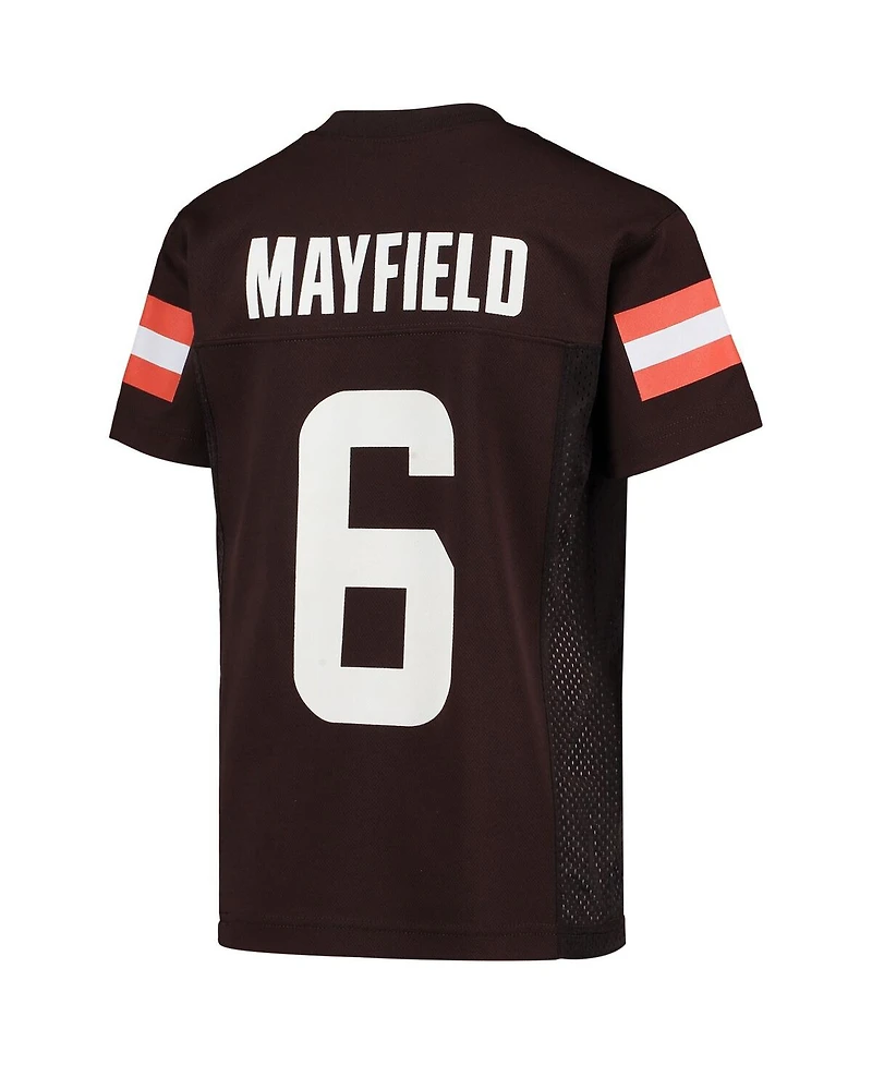Big Boys and Girls Baker Mayfield Brown Cleveland Browns Replica Player Jersey