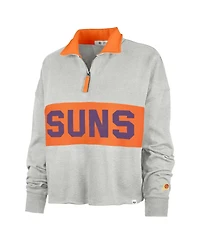 '47 Brand Women's Heather Gray Phoenix Suns Breakthrough Remi Quarter-Zip Jacket