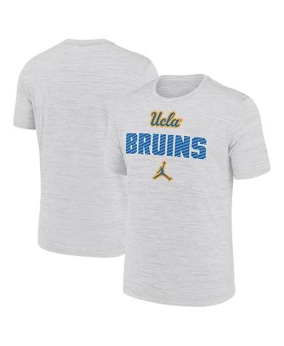 Jordan Men's White Ucla Bruins Campus Slant Velocity Performance T-Shirt