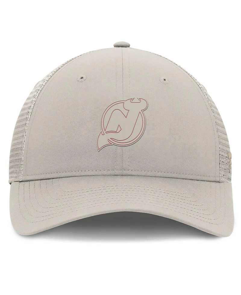 Fanatics Women's Tan New Jersey Devils Authentic Pro Road Trucker Adjustable Hat