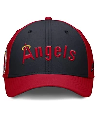 Nike Men's Red/Navy California Angels Rise Swoosh Performance Flex Hat