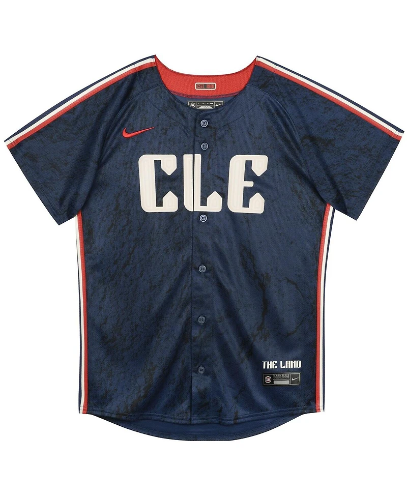 Nike Little Boys and Girls Shane Bieber Navy Cleveland Guardians 2024 City Connect Limited Jersey