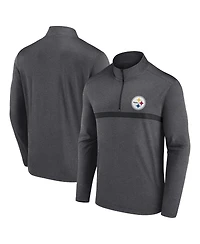 Fanatics Men's Charcoal Pittsburgh Steelers Head-to-Head Quarter-Zip Sweatshirt
