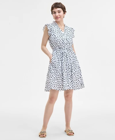 On 34th Women's V-neck Flutter-Sleeve Mini Dress, Exclusively at Macy's