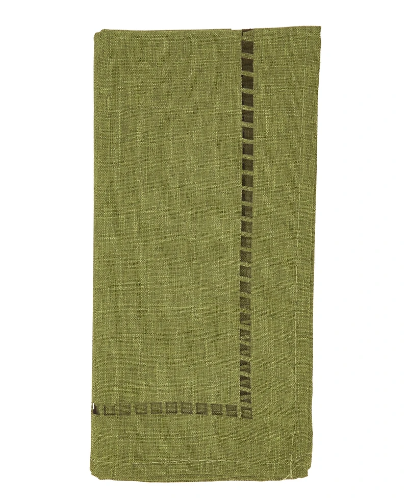 Saro Lifestyle Laser-Cut Hemstitch Napkin, Set of 4