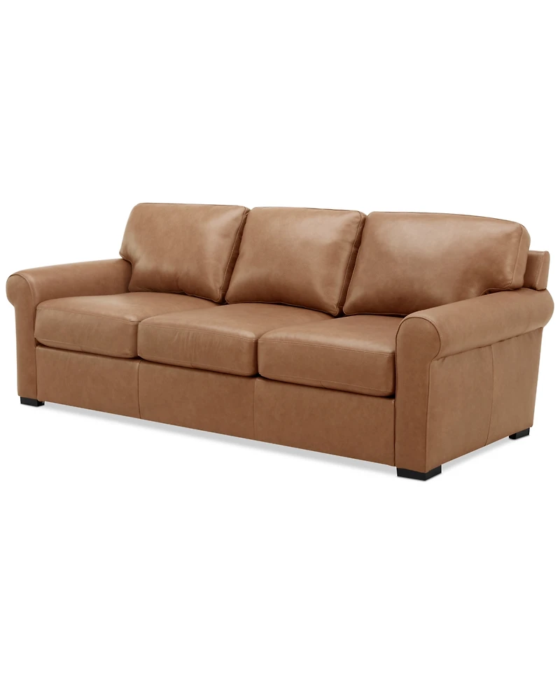 Radley Roll Arm 86" Leather Sofa, Exclusively at Macy's