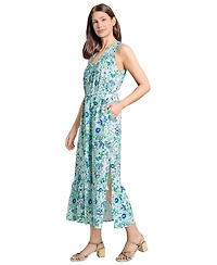 Jones New York Women's Paisley-Print Linen-Blend Maxi Dress