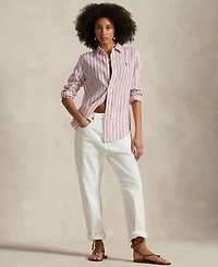 Polo Ralph Lauren Women's Classic-Fit Striped 100% Linen Shirt