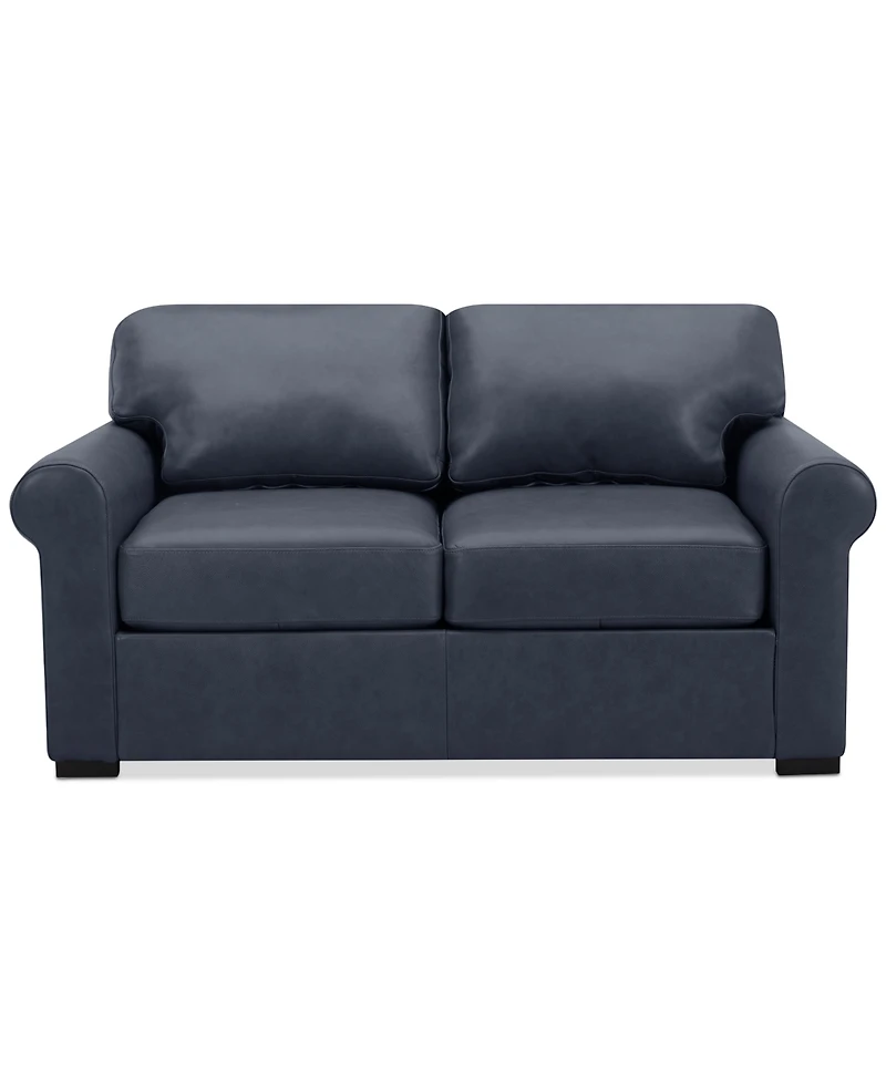 Radley Roll Arm 61" Leather Loveseat, Exclusively at Macy's