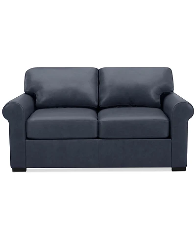 Radley Roll Arm 61" Leather Loveseat, Exclusively at Macy's