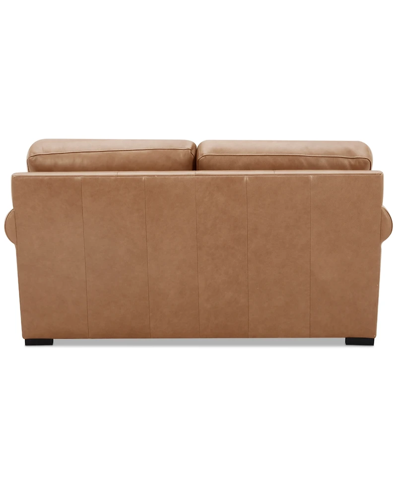 Radley Roll Arm 61" Leather Loveseat, Exclusively at Macy's