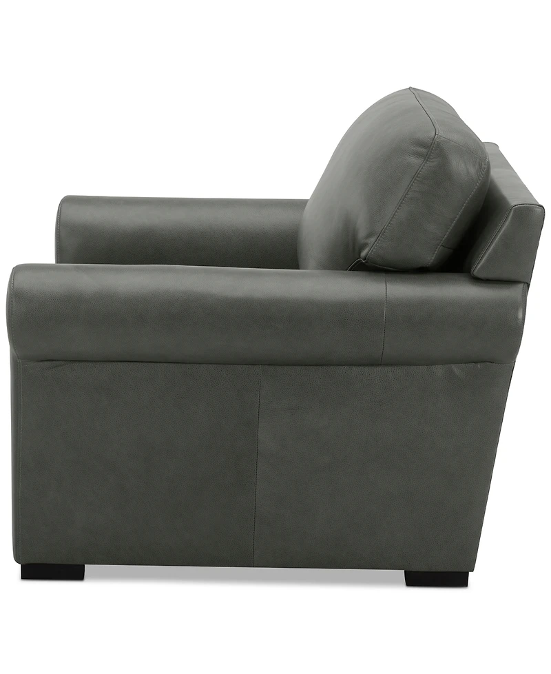Radley Roll Arm 38" Leather Chair, Exclusively at Macy's